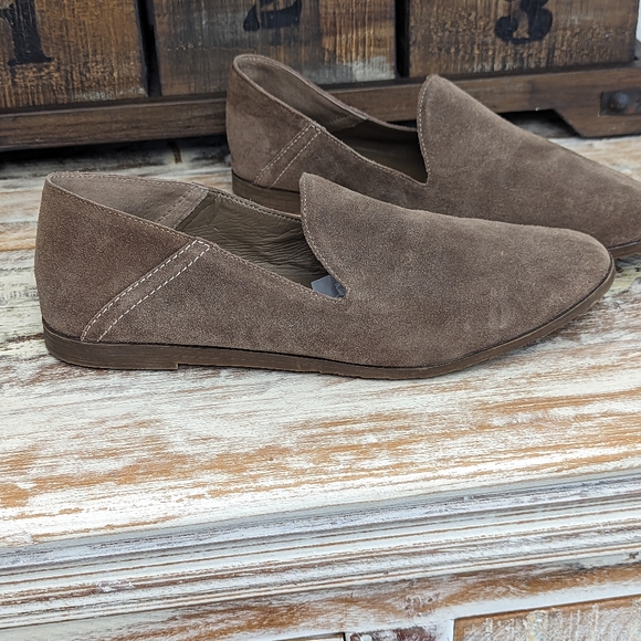 Franco Sorto Suede Slip-on Loafer Taupe Size 8 - Picture 4 of 8